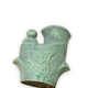 Ethnic anthropomorphic vase in patinated terracotta