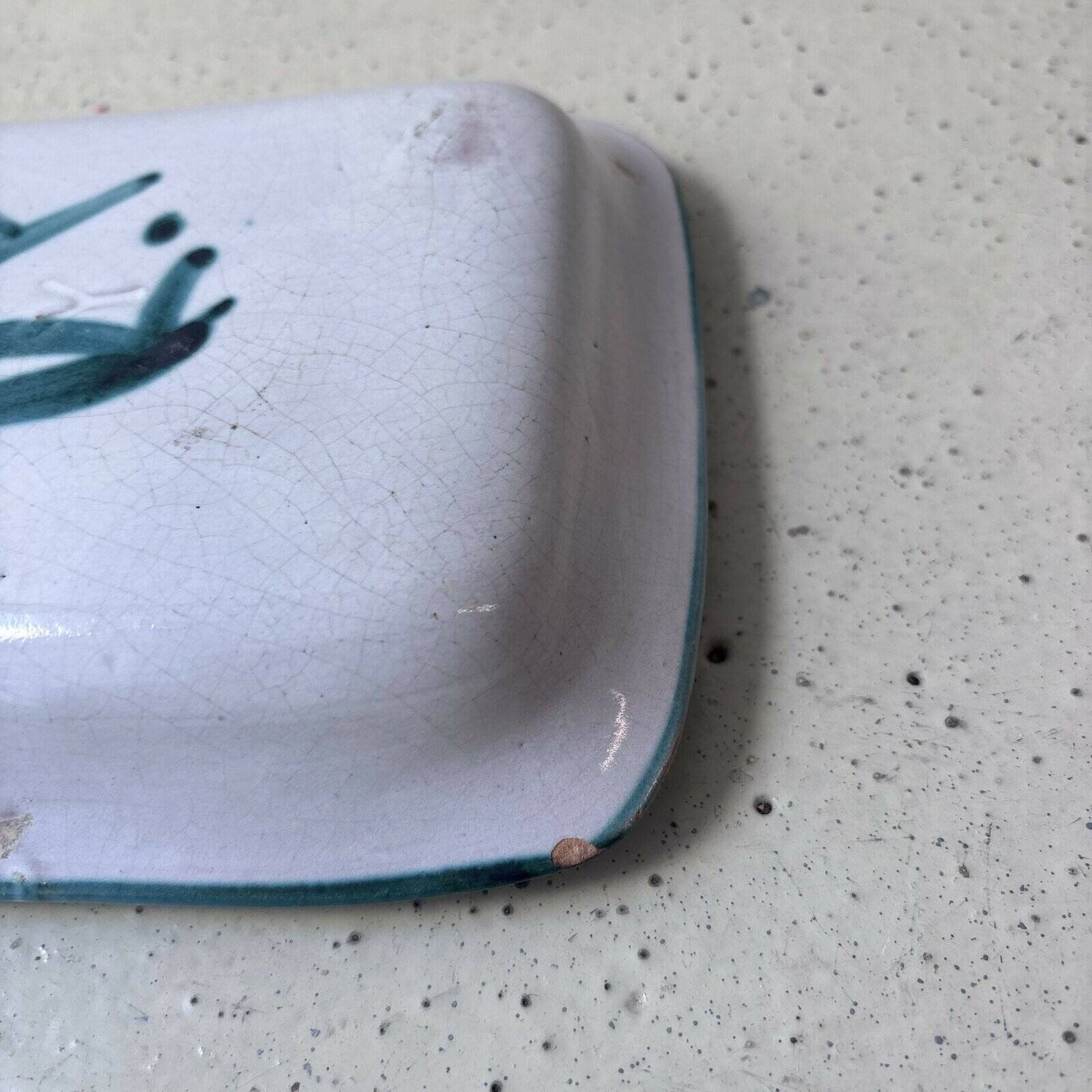 Coupelle rectangulaire en céramique de R. Picault, années 60