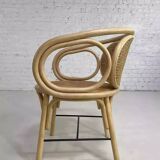 Fauteuil en rotin et cannage