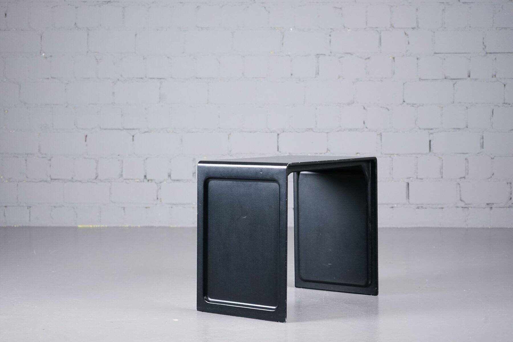 Table d'appoint vintage modèle 621 en noir, signée Dieter Rams pour Vitsœ