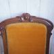 Antique Regency Style padded chair - Wooden structure and horsehair padding - Mustard color