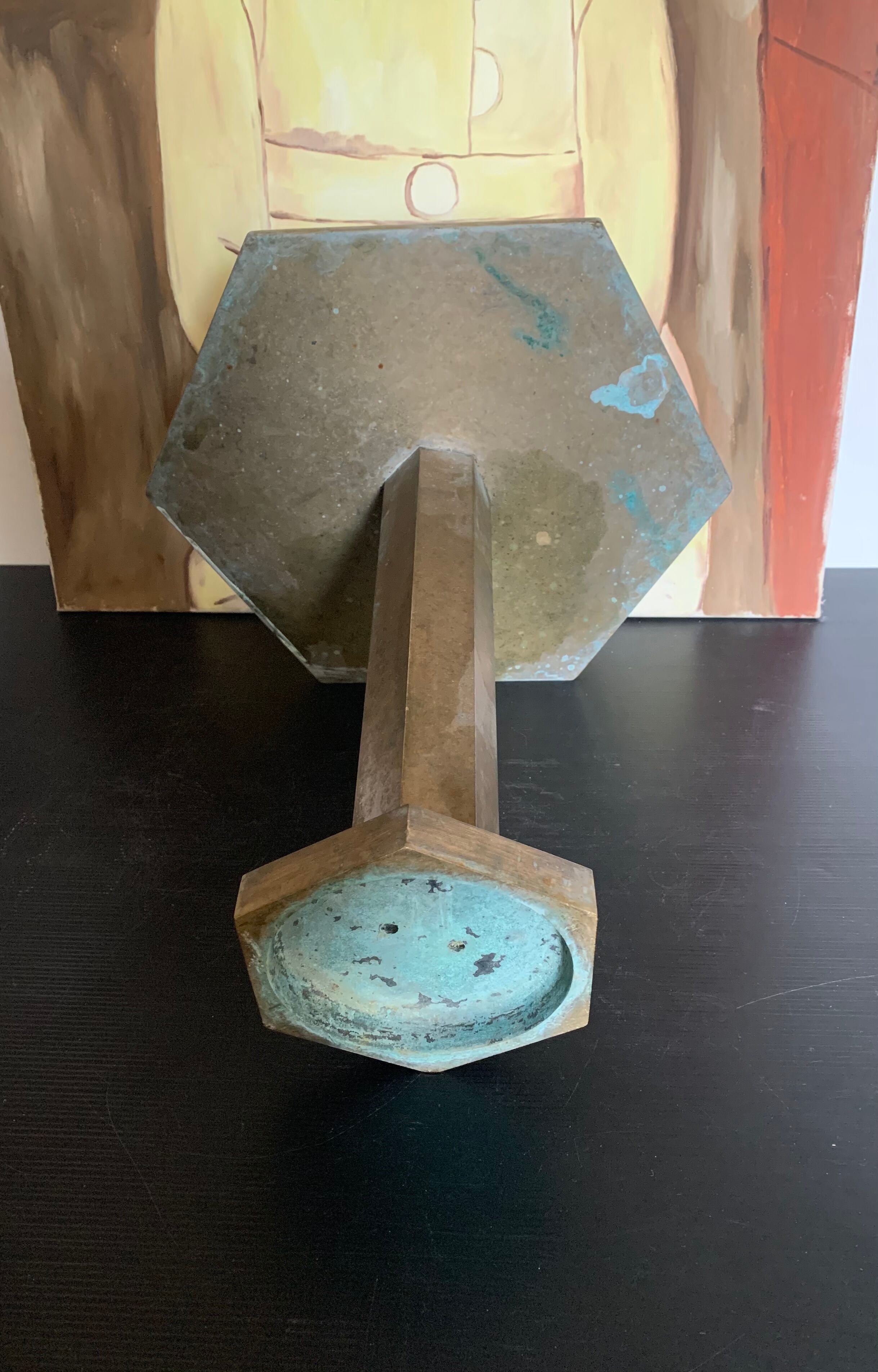 Brass base for statue or object