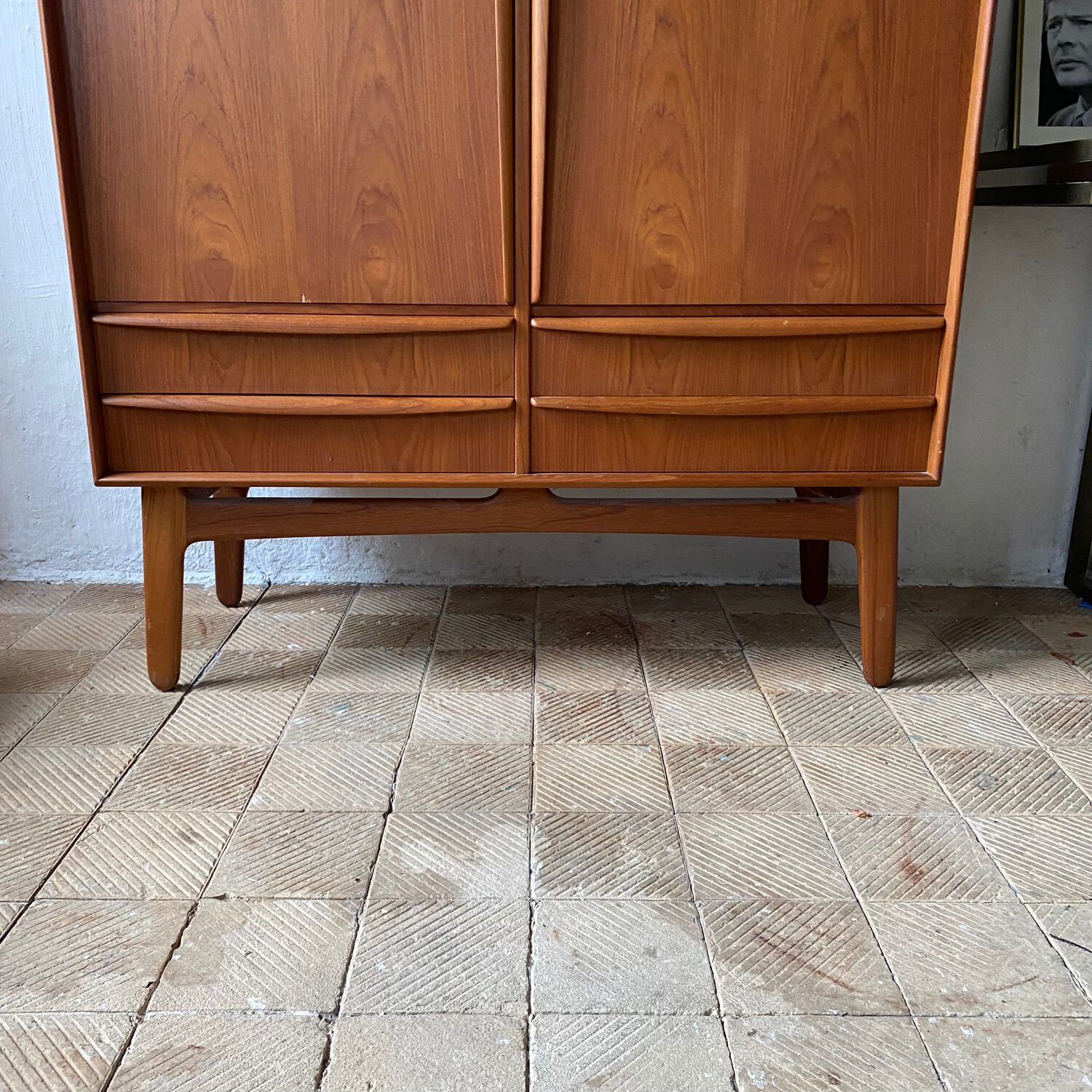 Teak Highboard by Svend Aage Madsen for K. Knudsen & Son