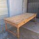 Grande table de communauté en chêne et sapin