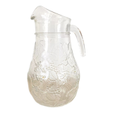Vintage clear glass pitcher Italy