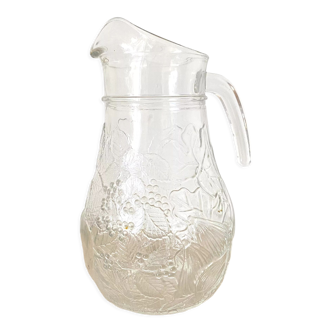 Vintage pitcher in transparent glass Italy