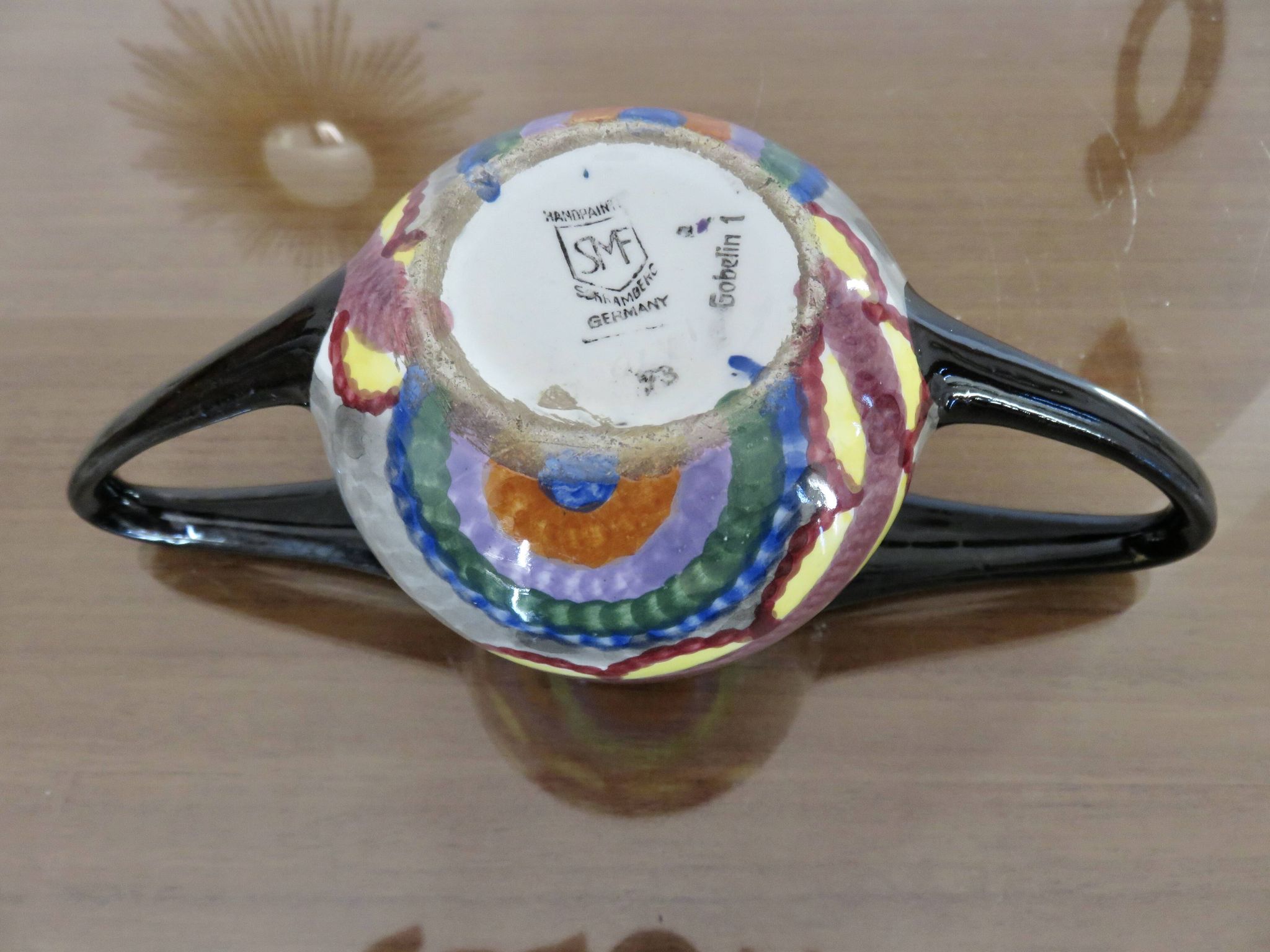 Vase Eva Zeisel, Schramberg pottery, Gobelin 1 model, Art Deco, Bauhaus
