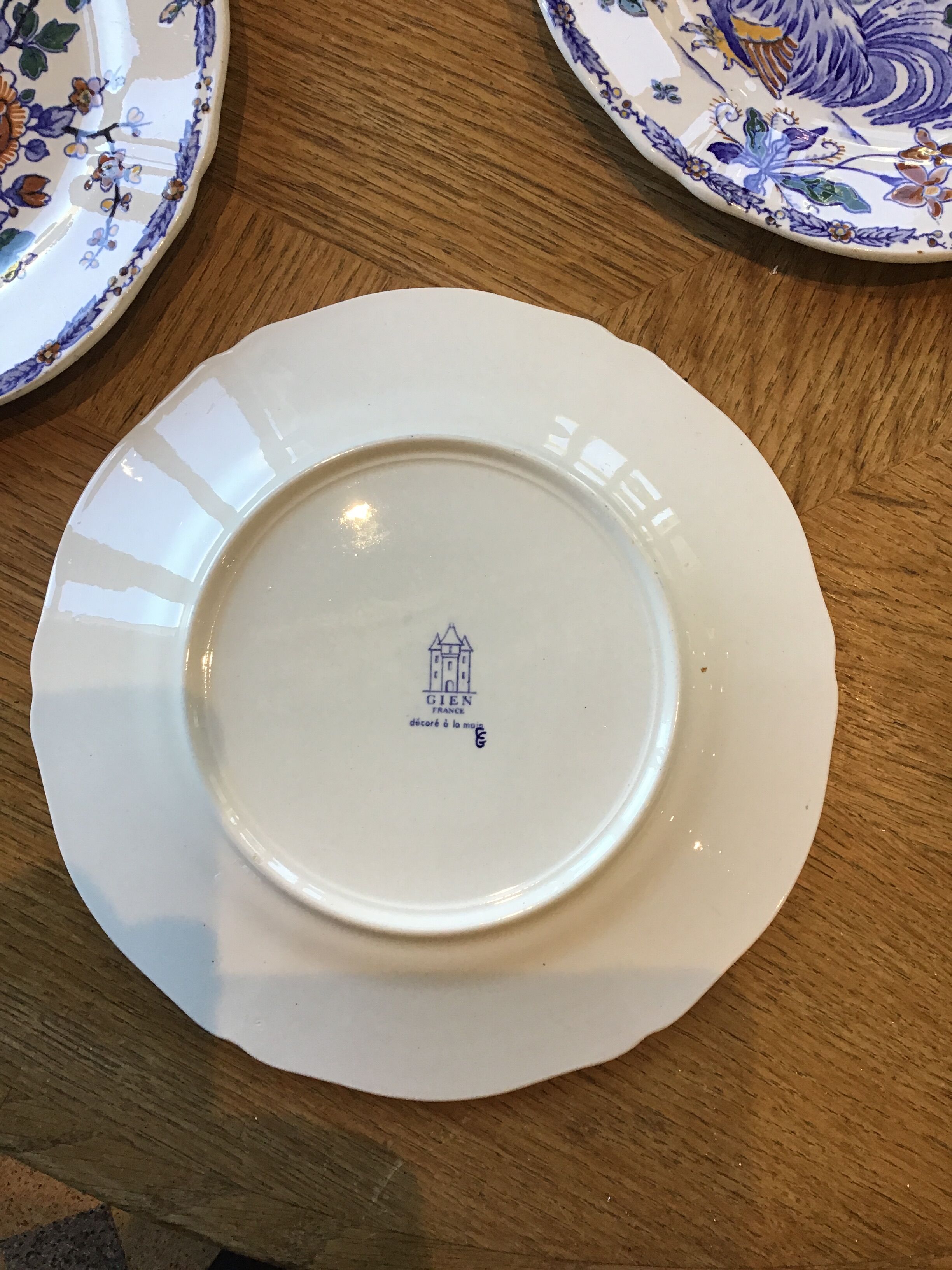 Lot of 6 gien plates to hors d'oeuvres