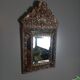 Beaten copper cushion mirror