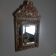 Beaten copper cushion mirror