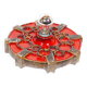 Vintage 1970s ceramic 'Fat Lava' style wall light by Hustadt Leuchten