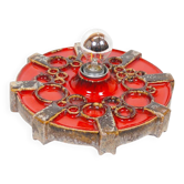 Vintage 1970s ceramic 'Fat Lava' style wall light by Hustadt Leuchten