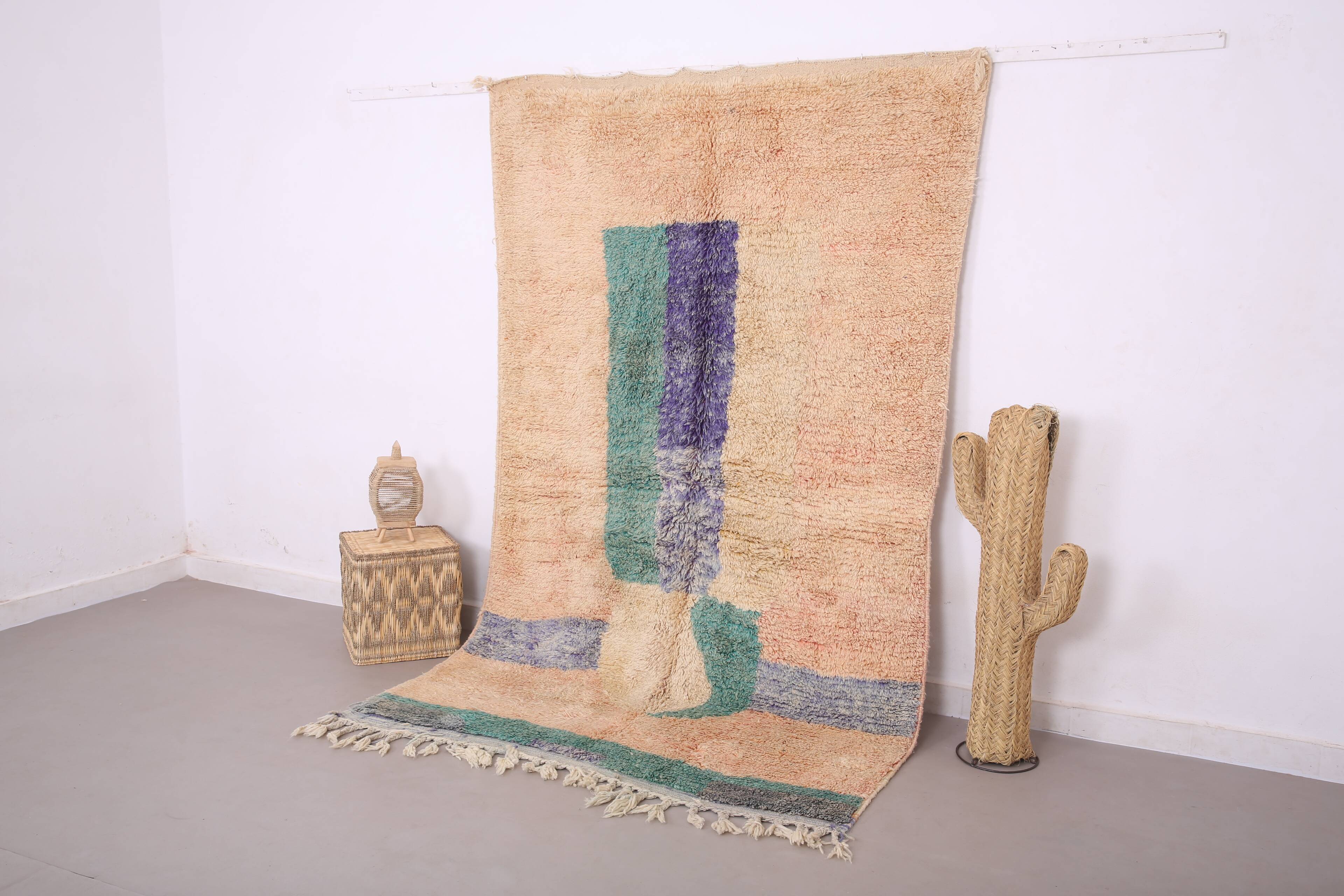 Peach Boujaad Rug 165 x 265 cm - Berber Wool Rug - Moroccan Rug Handmade