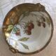Five Antique Limoges Porcelain Berry Plates: Hand-Painted Gilbert, Gilded