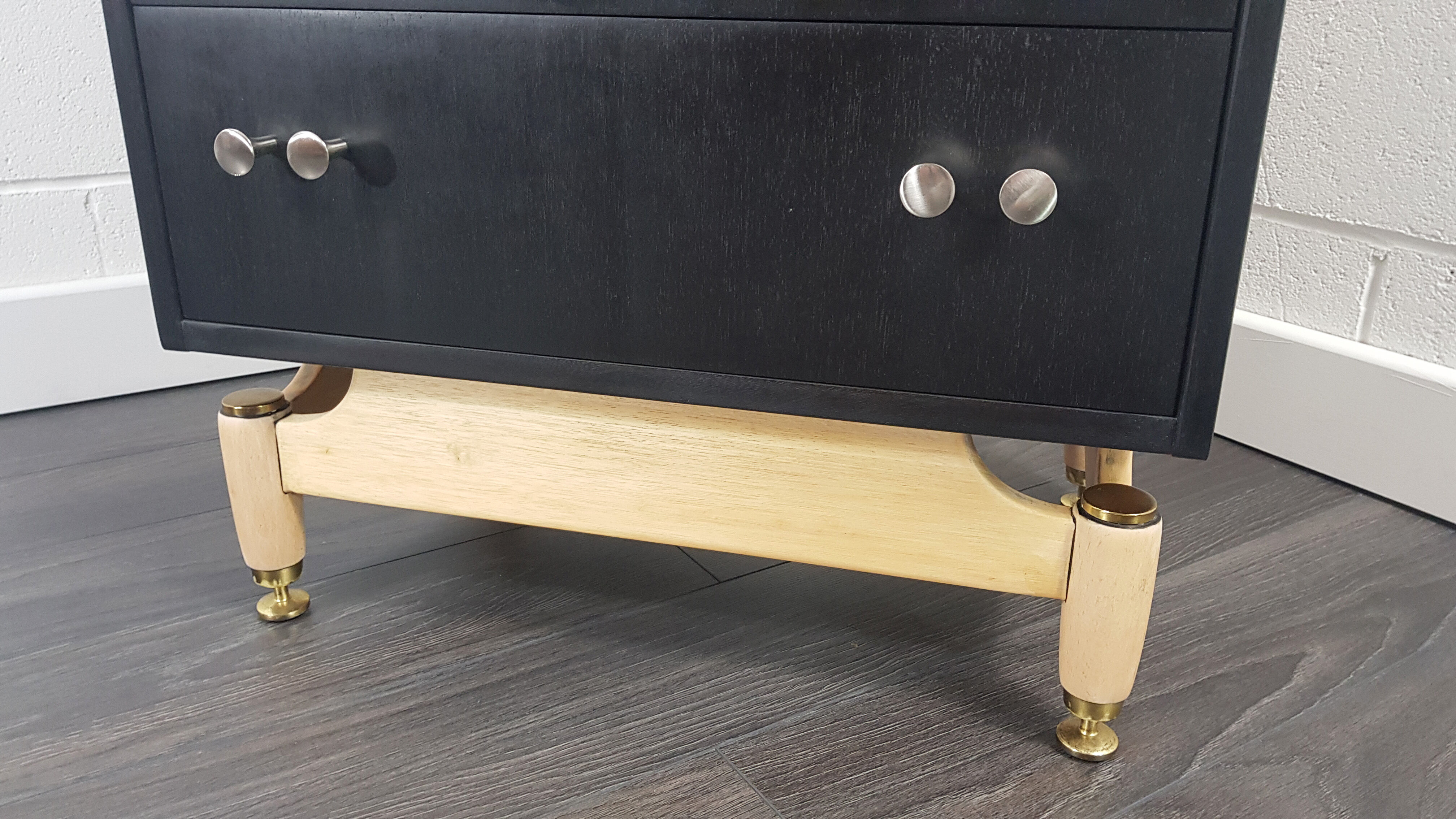 G-plan black tall chest of drawers, 1960s