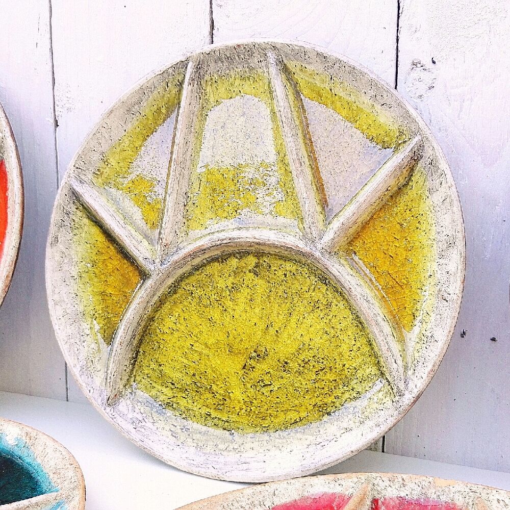 Six ceramic fondue plates Hugo Kohler Biel