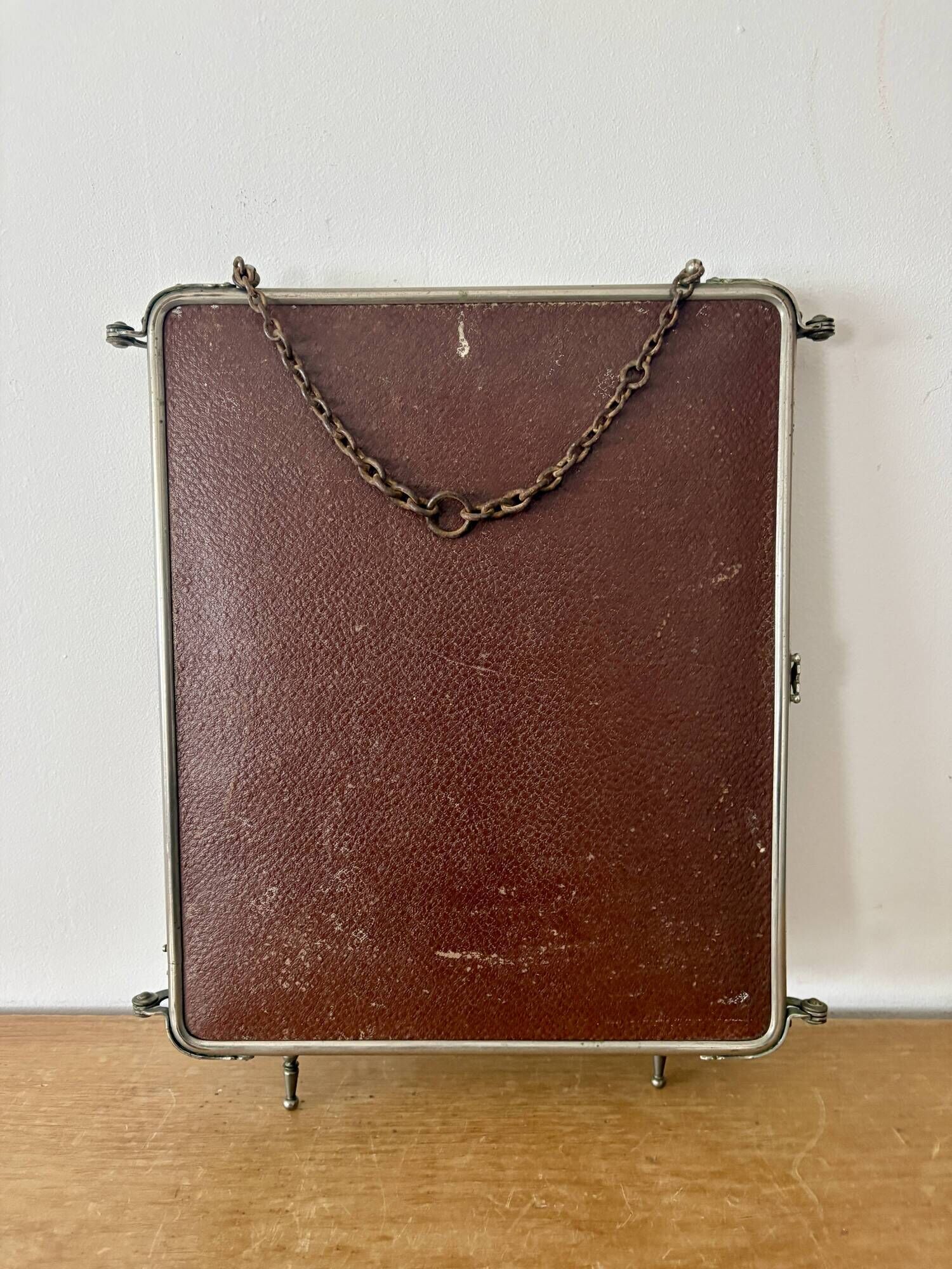 Antique barber's triptych mirror