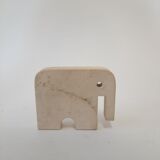 Trois statuettes d’éléphant presse-papier travertinFratelli Mannelli made in Italy - millésime