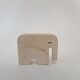 Three elephant statuettes travertine paperweight - Fratelli Mannelli made in Italy - vintage