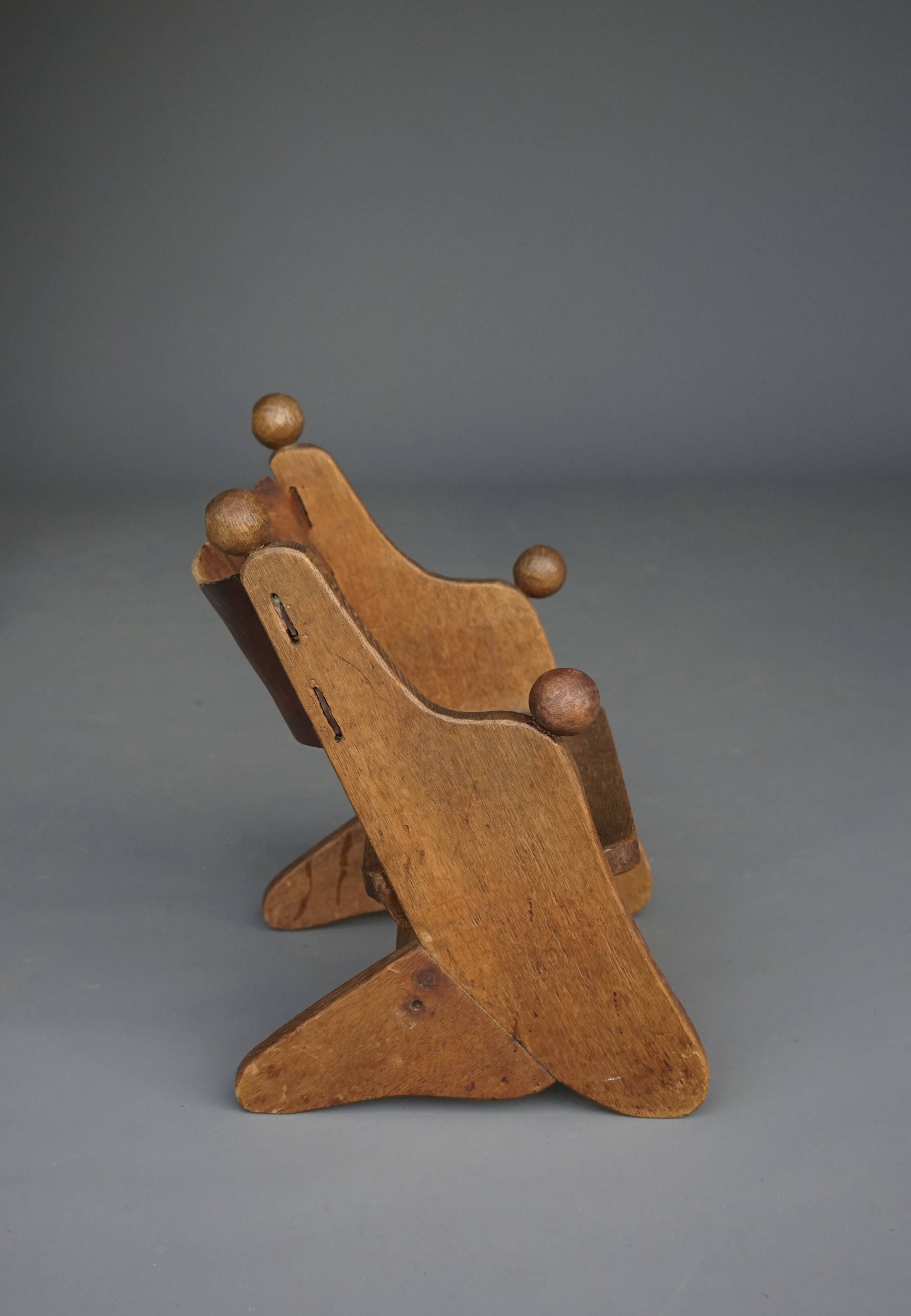 Vintage Childrens Oak Chair. 1930s
