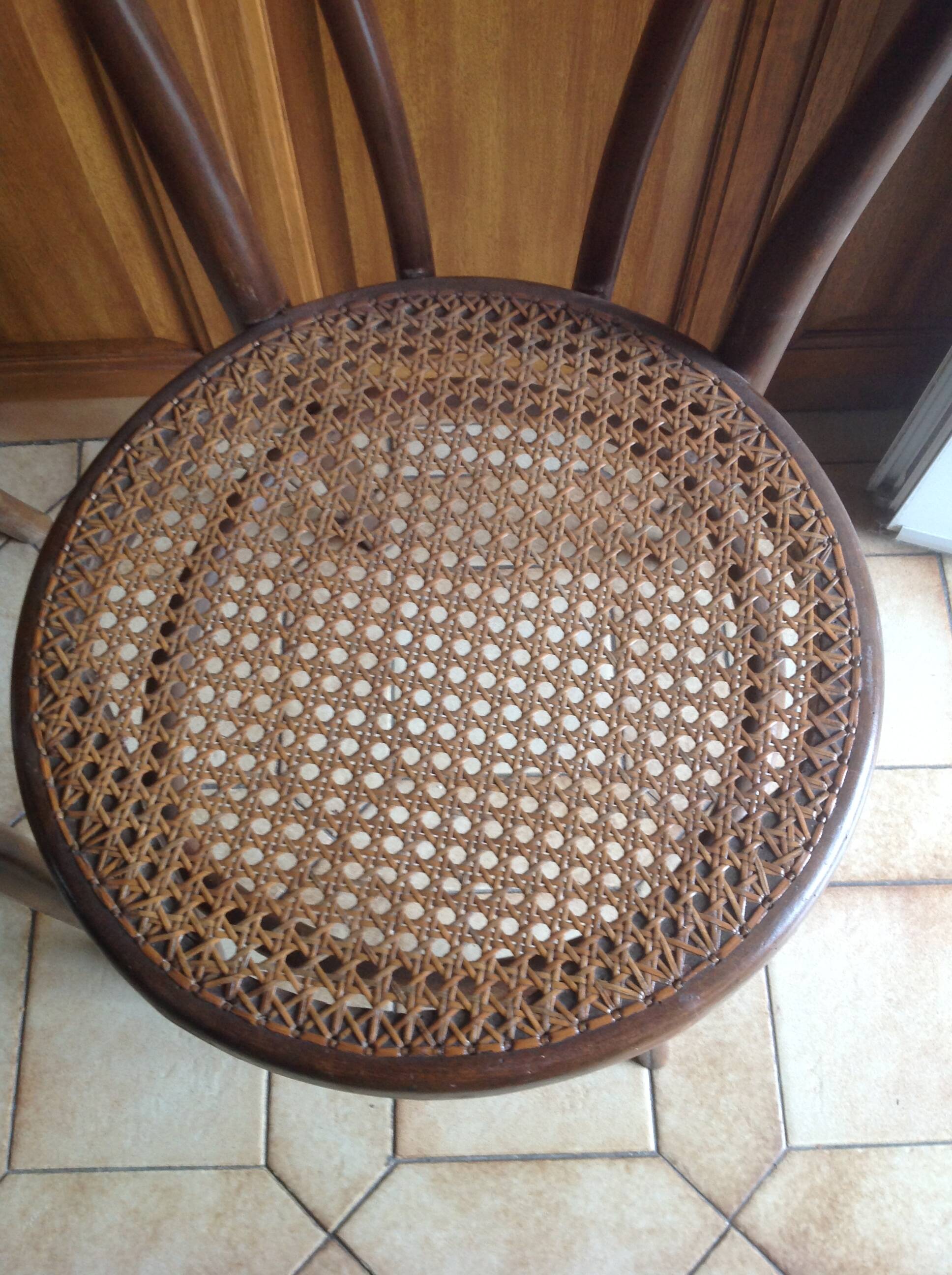 Pair of vintage Thonet Austria cane chairs