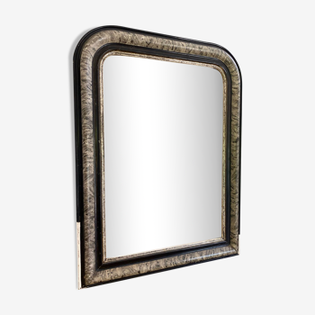 Louis philippe antique mirror with marbled plate