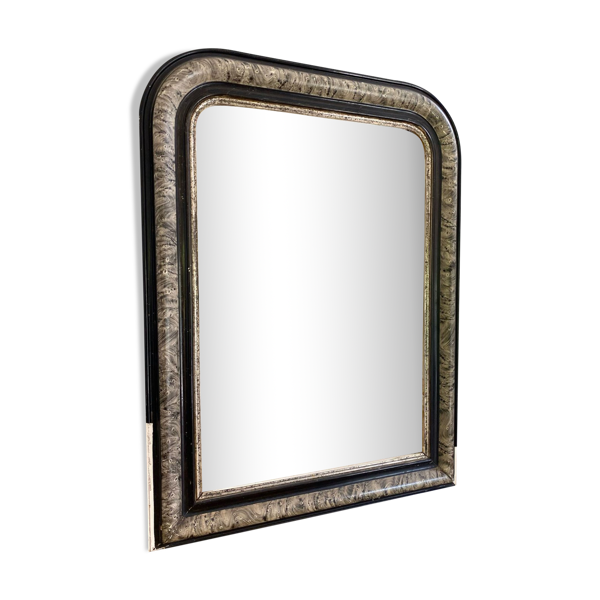 Miroir ancien louis philippe à l’assiette marbrée