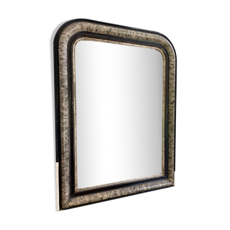 Louis philippe antique mirror with marbled plate