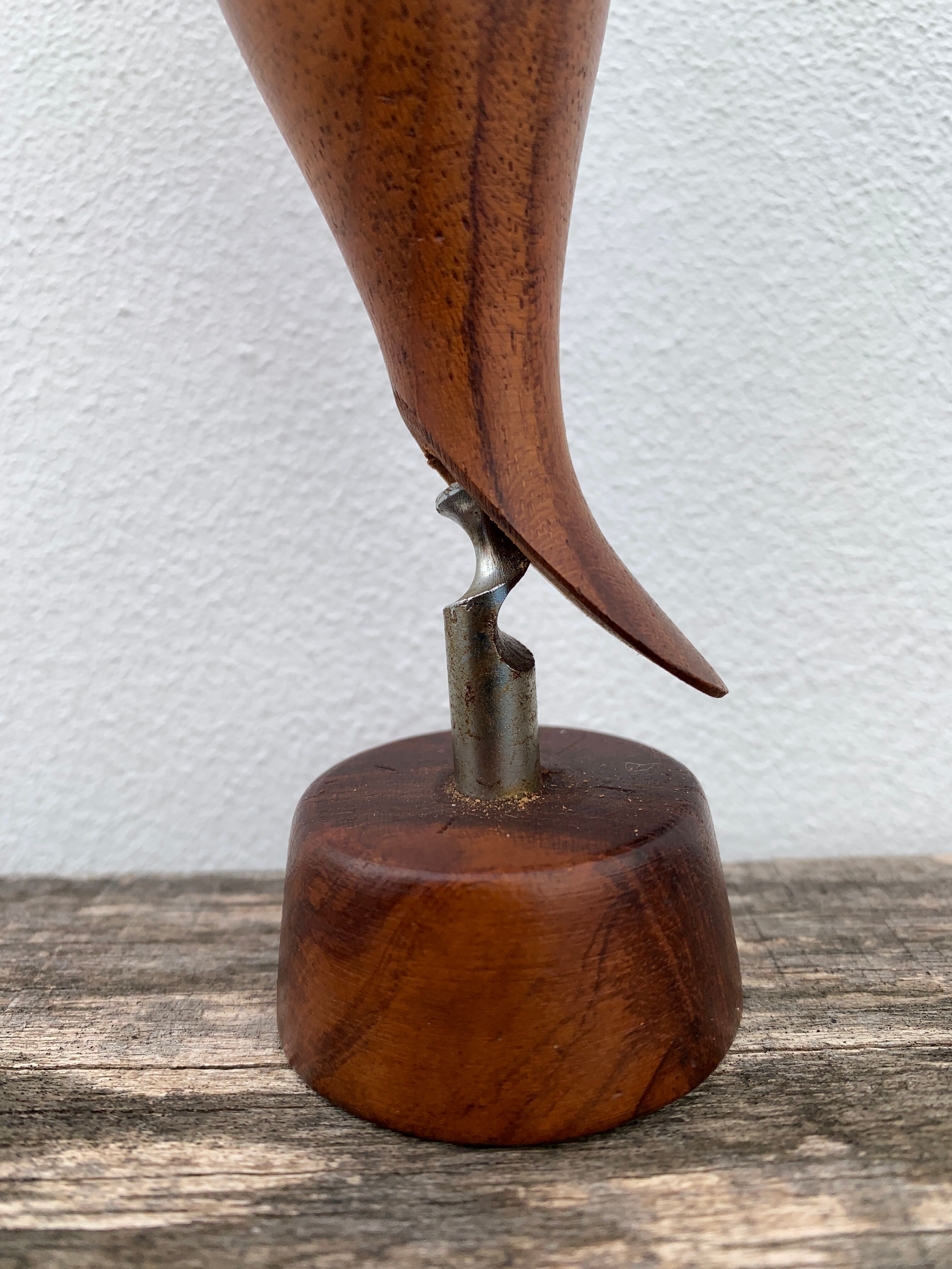 Scandinavian design corkscrew in teak wood and brass, 1960