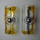 Pair of Murano Mazzega Orange wall lights, Italy, 1970