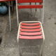 Garden table and two vintage canvas chairs 50/60