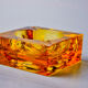 Orange ice cube ashtray by Antonio Imperatore, Murano glass, Italy, 1970