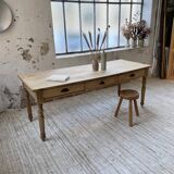 2m walnut drapery farmhouse table