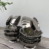 8 stainless steel cups 1970