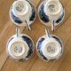 4 tasses anciennes Sté Céramique Maestricht Boerenhoeve bleues