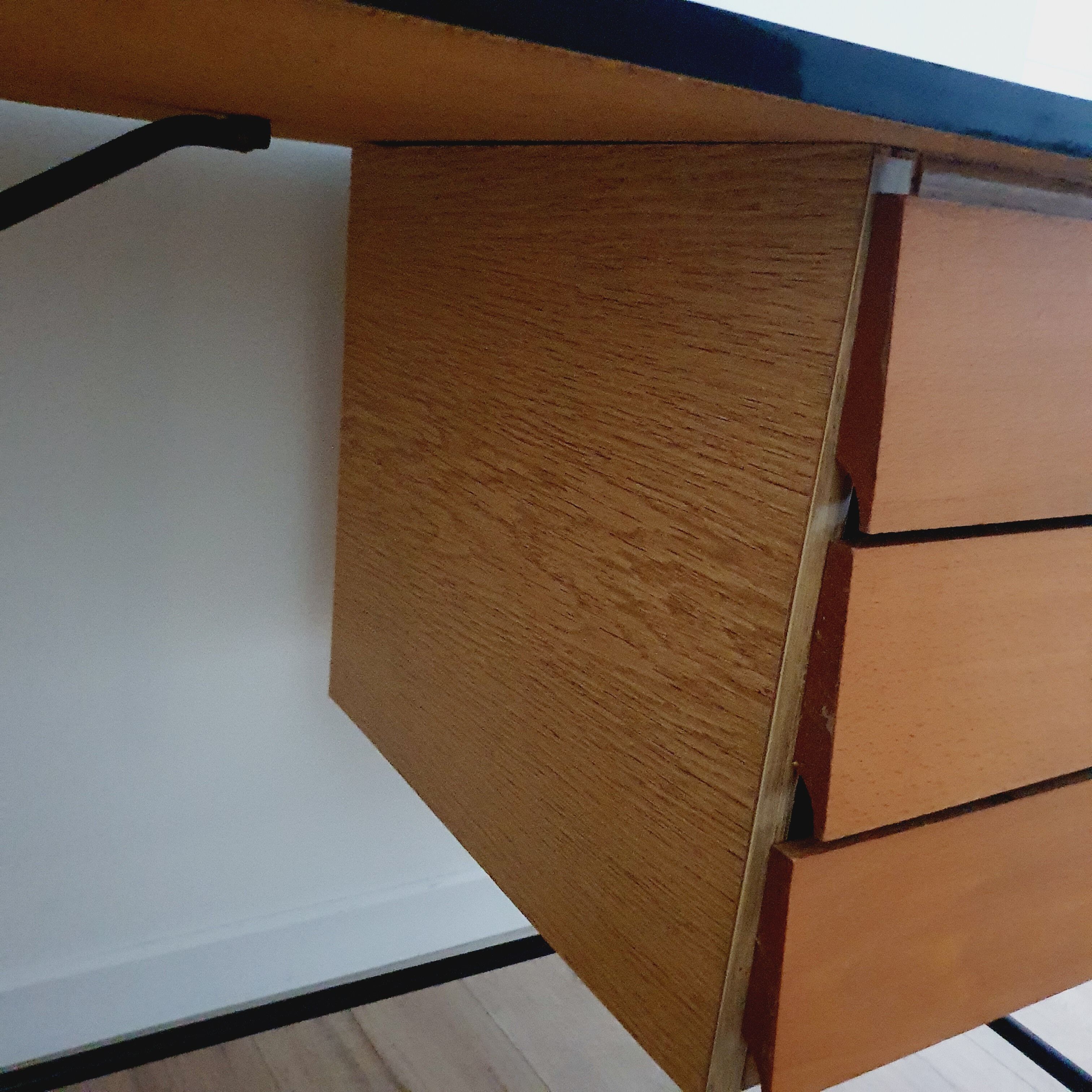 Vintage desk in red formica