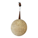 Resin and teak ball pendant light