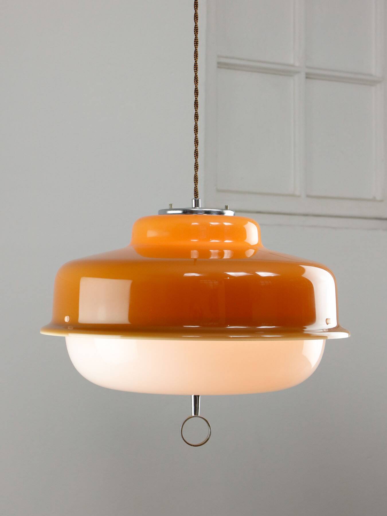 Space Age Brown Pendant from Guzzini, 1970s