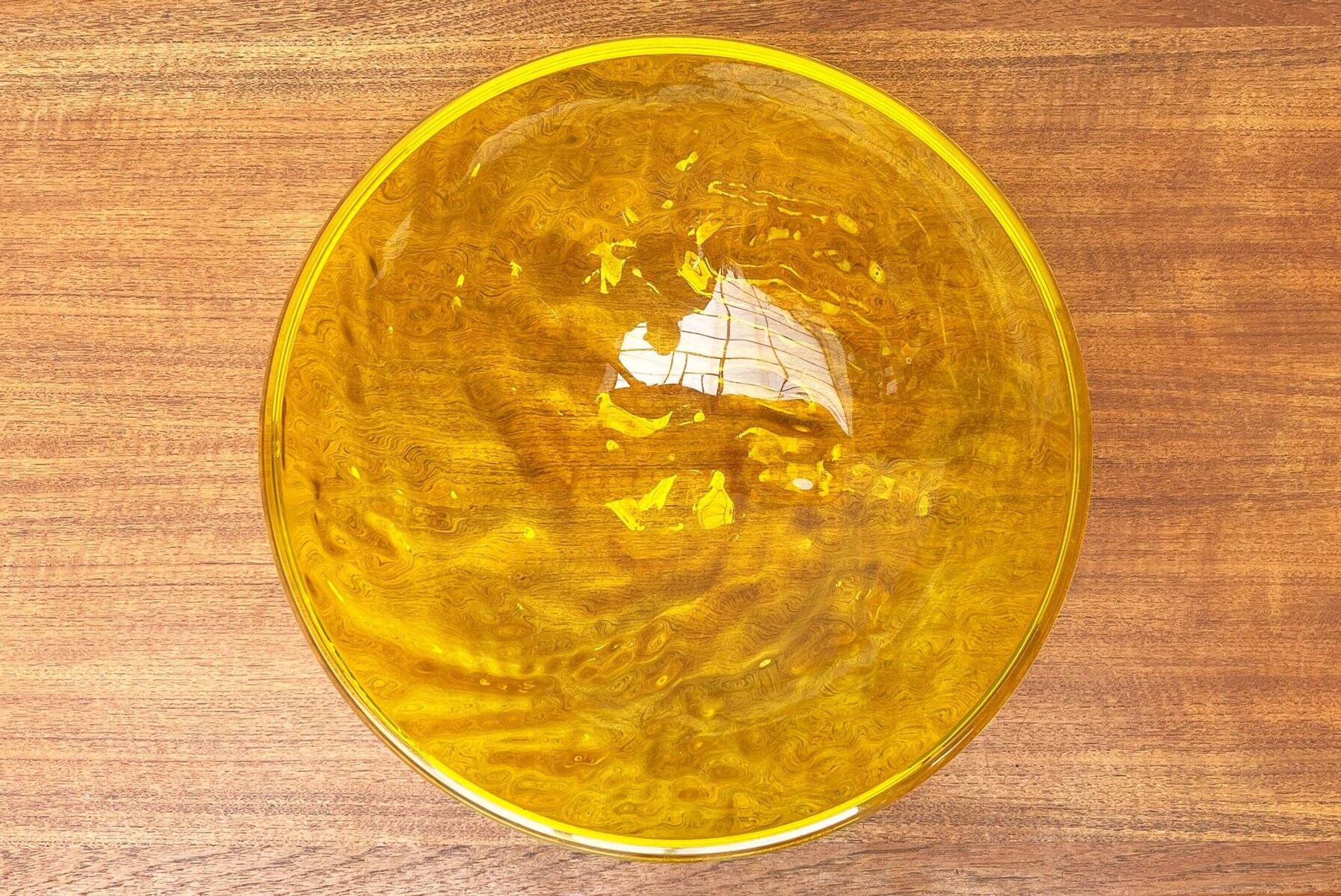 Vintage Italian Large Rare Yellow Moon Bowl from Mario Bellini for Kartell