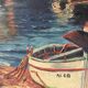 Huile sur toile village de pêcheurs