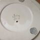 Old ceramic jersey dish decor flowers engraved vintage
