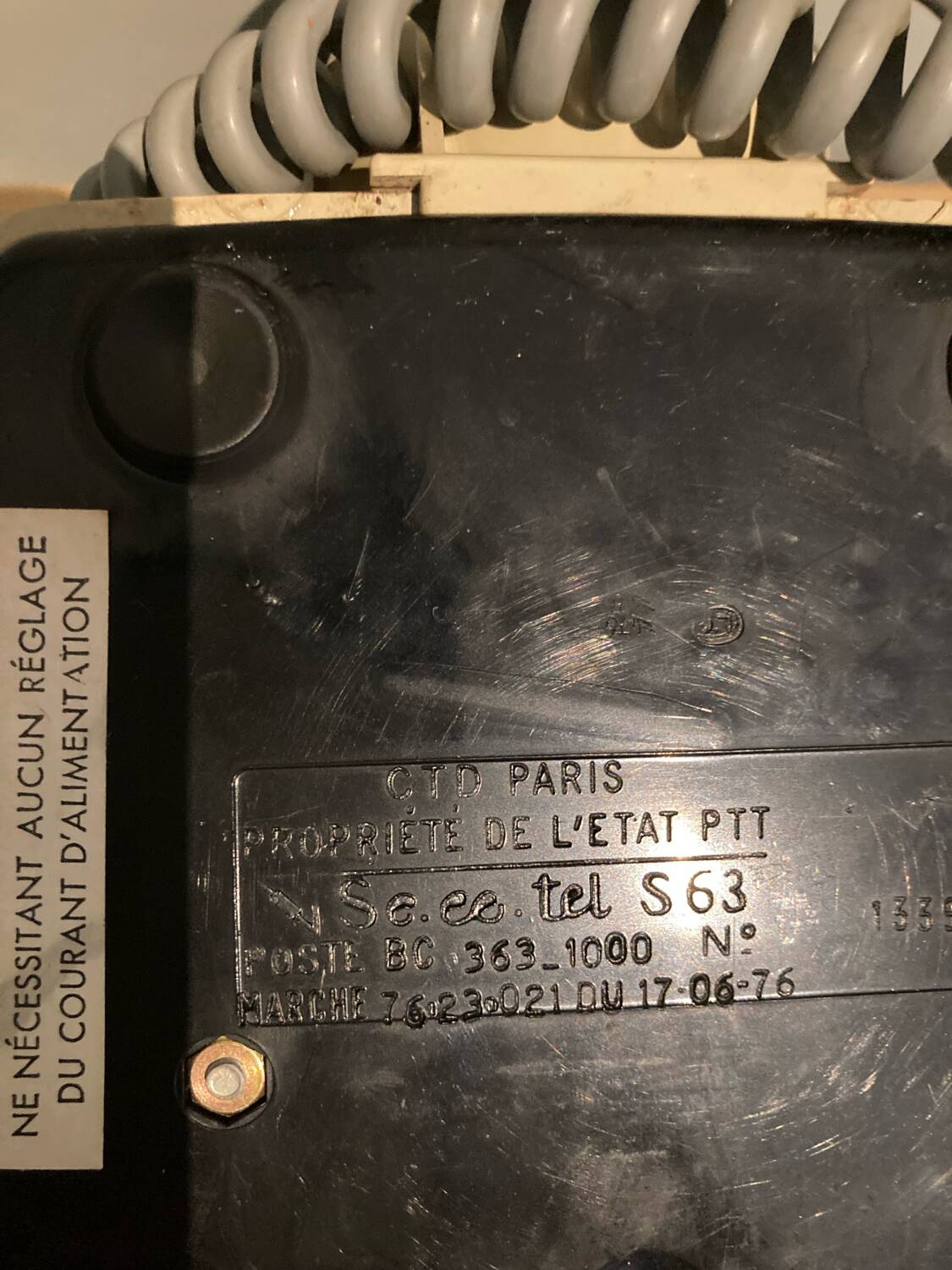 Rotary dial telephone