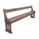 Oak church bench 2m45