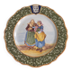 Porquier Scalloped Plate - Beautiful Rosporden and Pont-l'Abbé decor