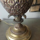 Pineapple lamp in golden brass