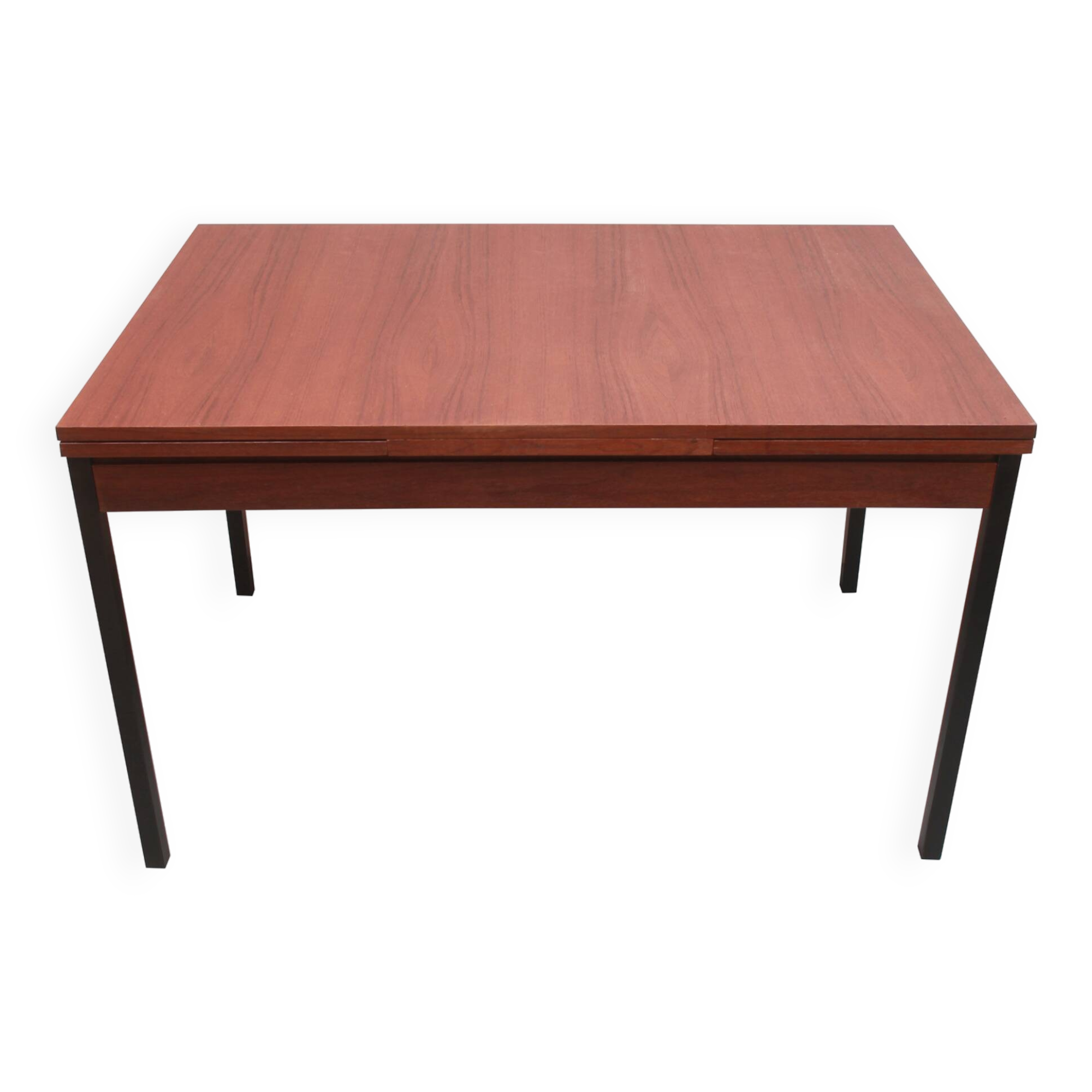 Table à manger extensible des années 60 en teck et métal