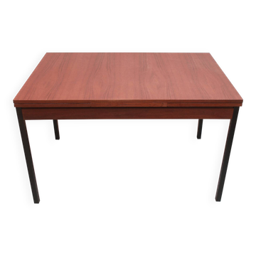 1960s extendible diningtable in teak and metal