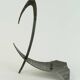 sculptural mid century modern brutalist iron CANDLE HOLDER 1960s 1970s