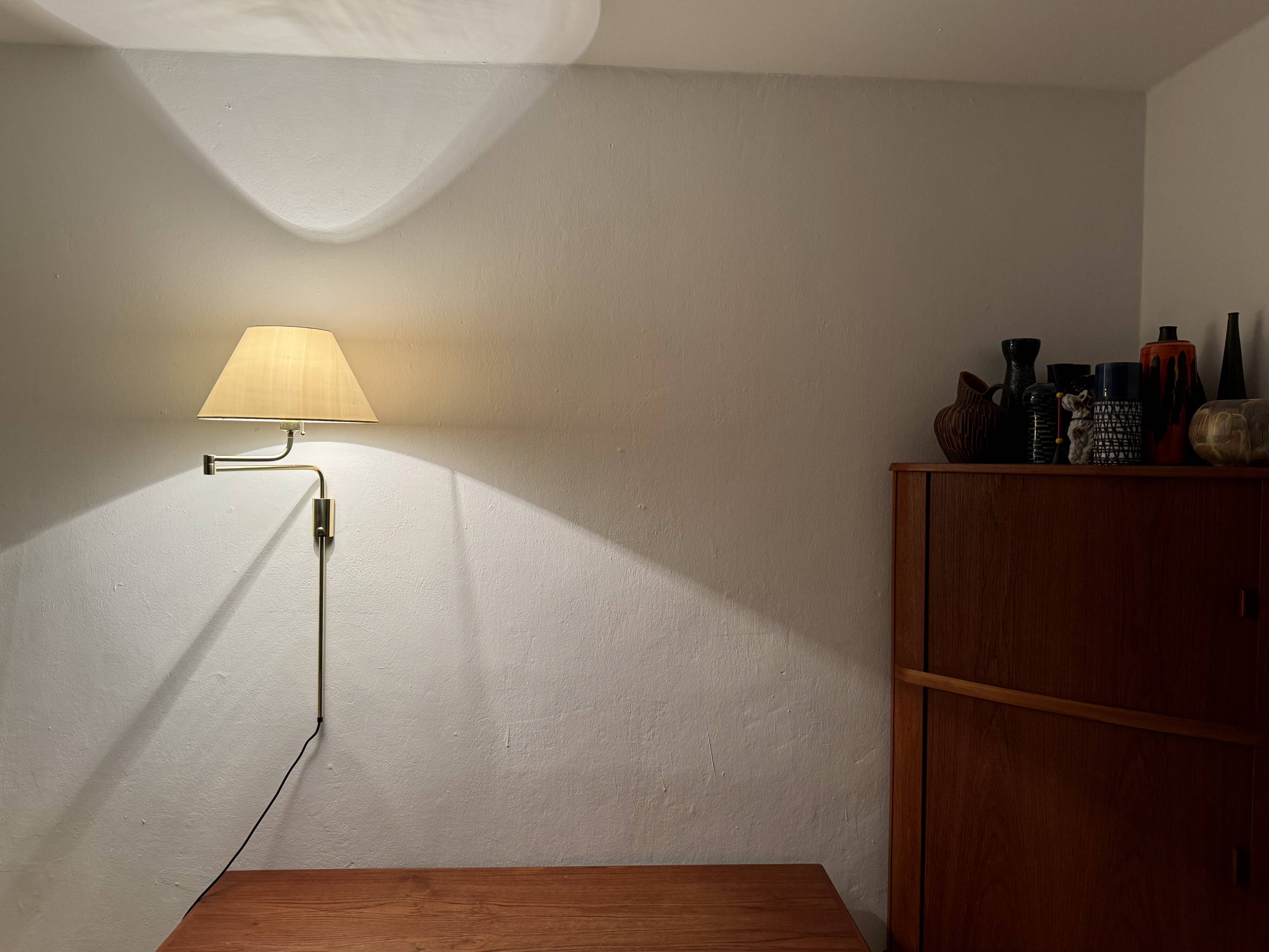 Set of 2 1970s Brass Lesan Wall Lamps by Florian Schulz
