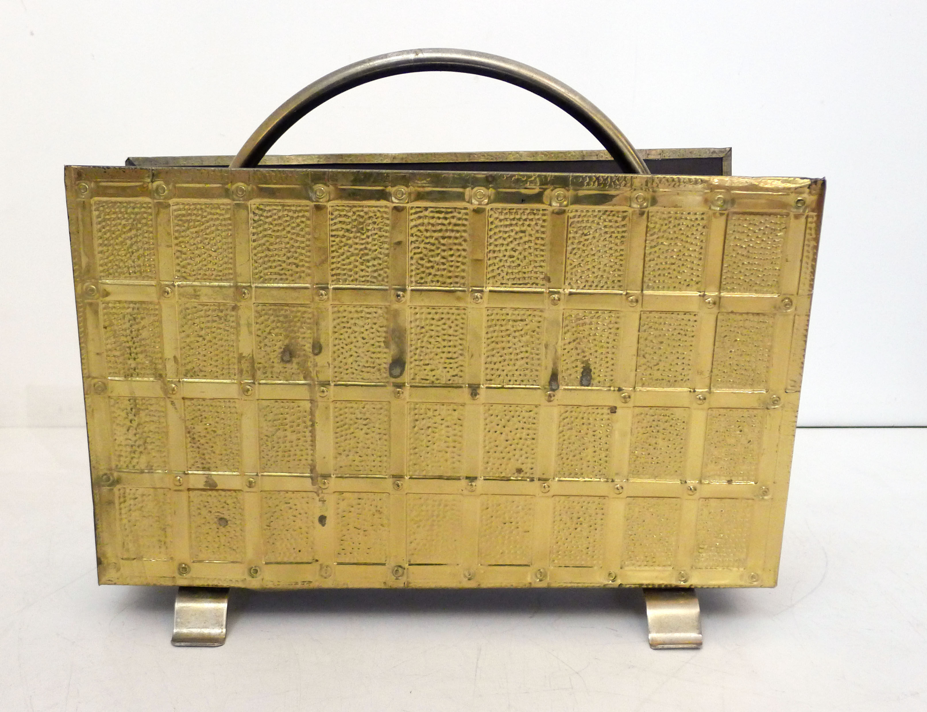 1960's brass magazine rack